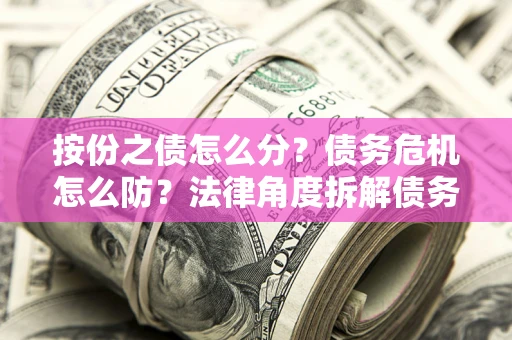 济南按份之债怎么分？债务危机怎么防？法律角度拆解债务分配与风险自保指南