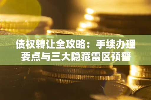 济南债权转让全攻略：手续办理要点与三大隐藏雷区预警