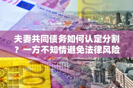 济南夫妻共同债务如何认定分割？一方不知情避免法律风险必看！